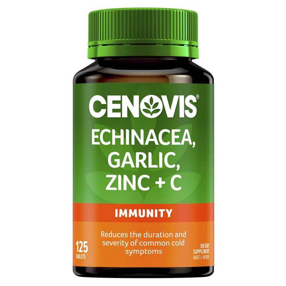 Viên uống tăng sức đề kháng Cenovis Echinacea Garlic Zinc & C - 125 viên