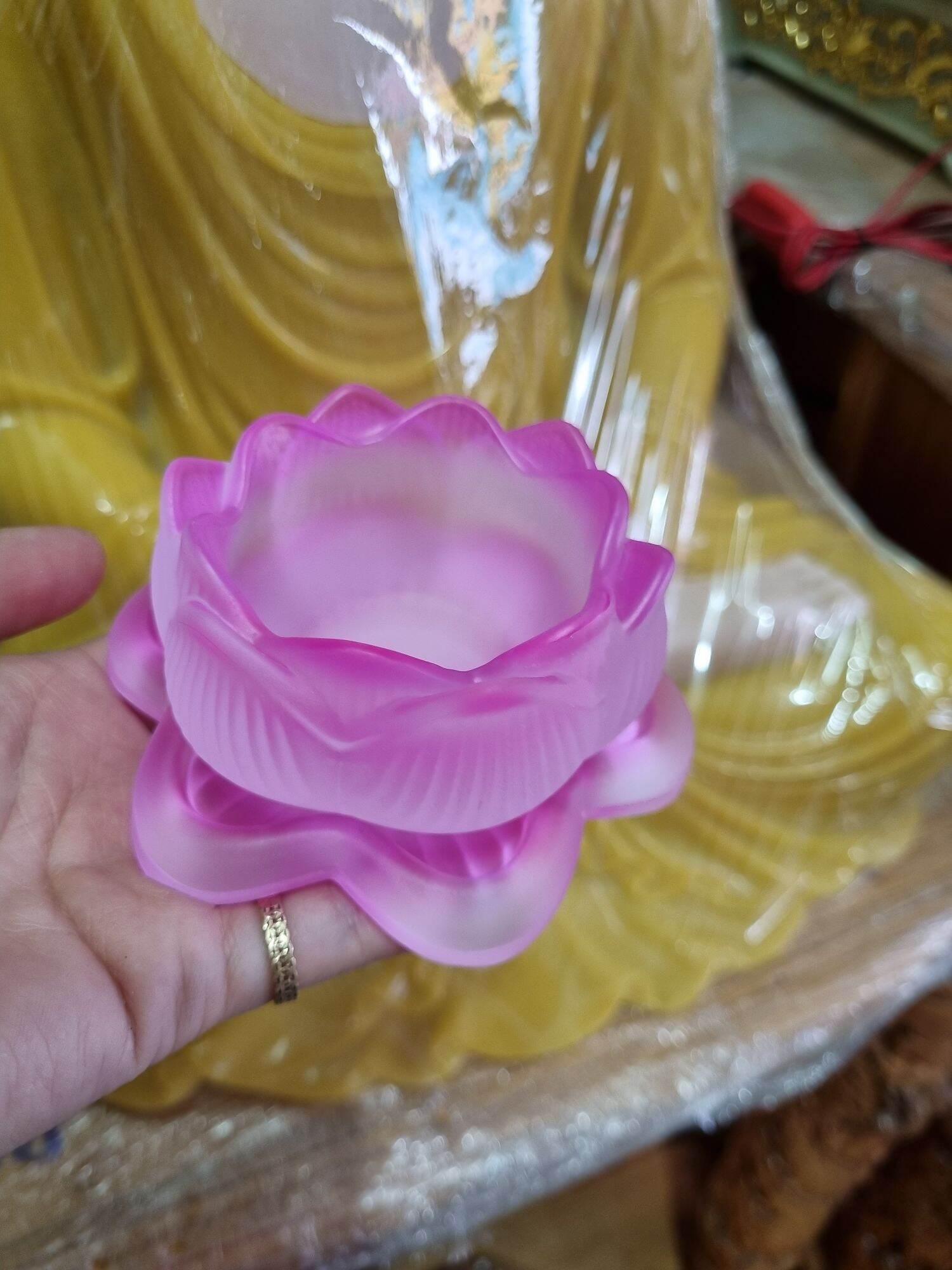ĐẾ ĐÈN CẦY ĐÁ LƯU LY - ĐẾ NẾN TEALIGHT NHIỀU MÀU