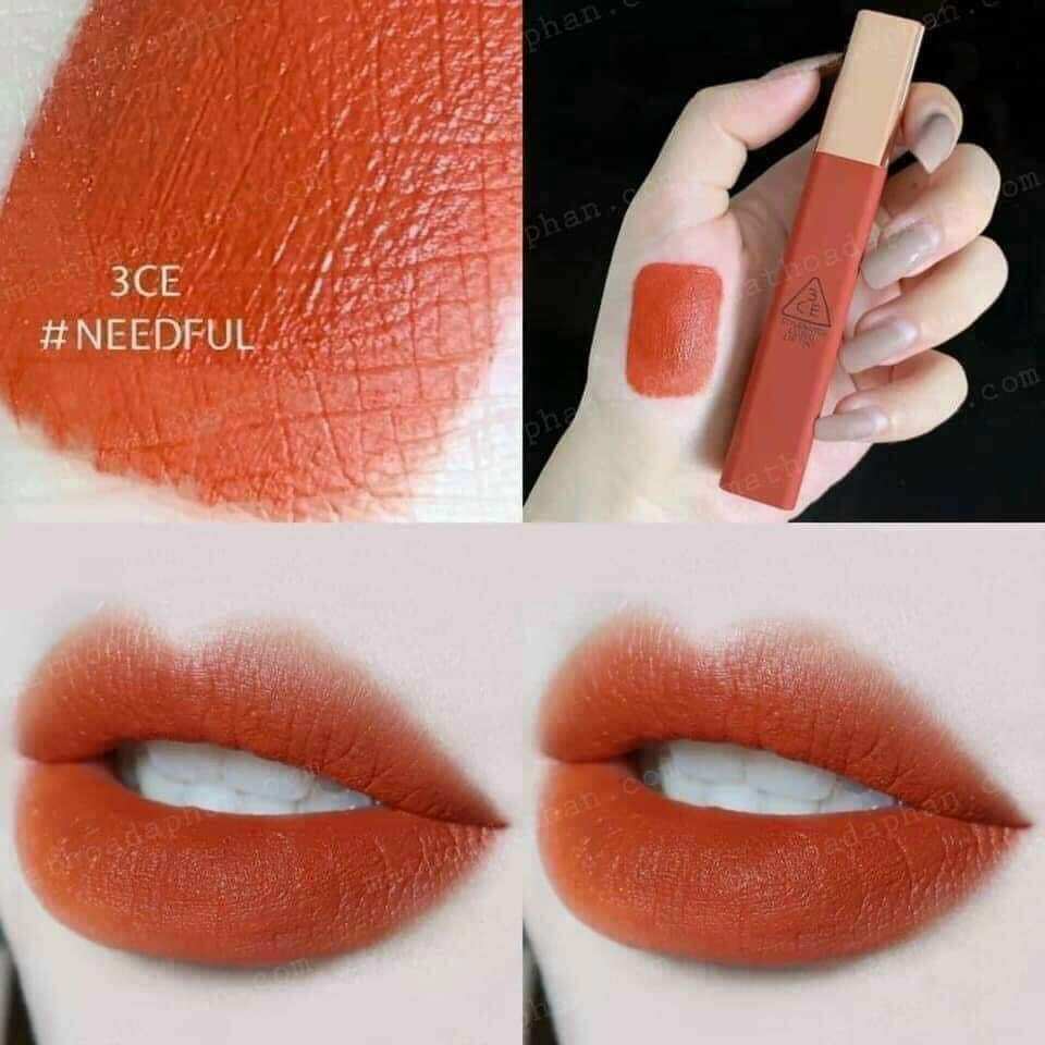 Son Kem 3ce  Needful  Cloud Lip Tint chất son siêu lì . mềm mịn không gây khô môi  Hàn Quốc
 15g