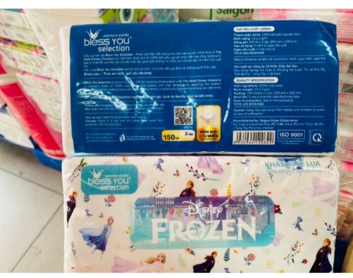 Lot of 3 Packs of Sofpack Towels - Bless You Selection Disney, Pack of 150 Sheets