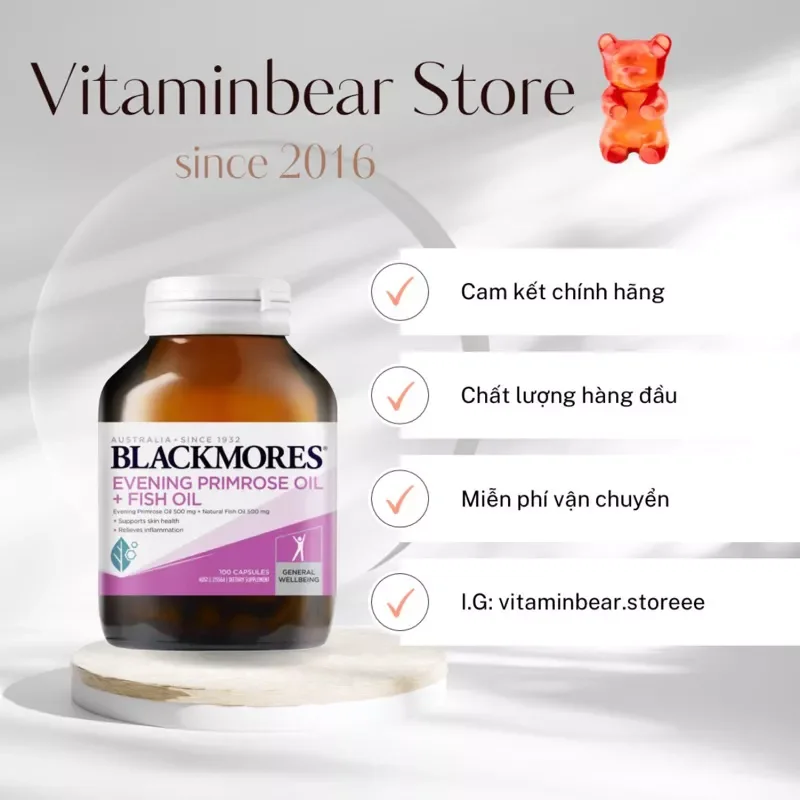 Hoa anh thảo kết hợp dầu cá Blackmore 100 viên