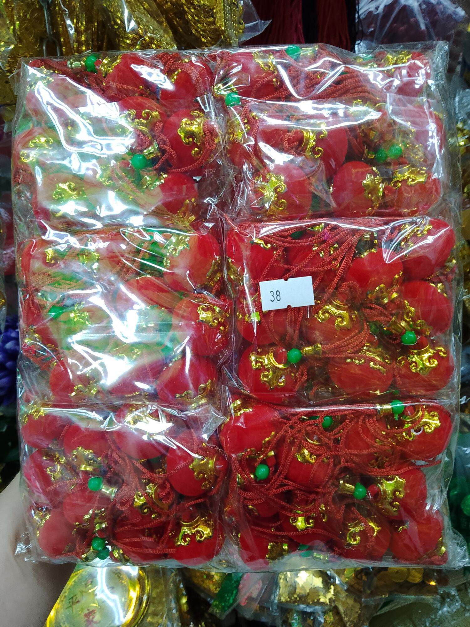 Đèn lồng bọc nhung trang trí lễ tết 3cm