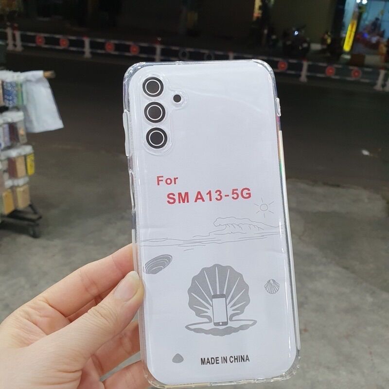 Ốp Samsung A13 4G,A13 5G,A73 5G dẻo trong suốt,viền bảo vệ camera.