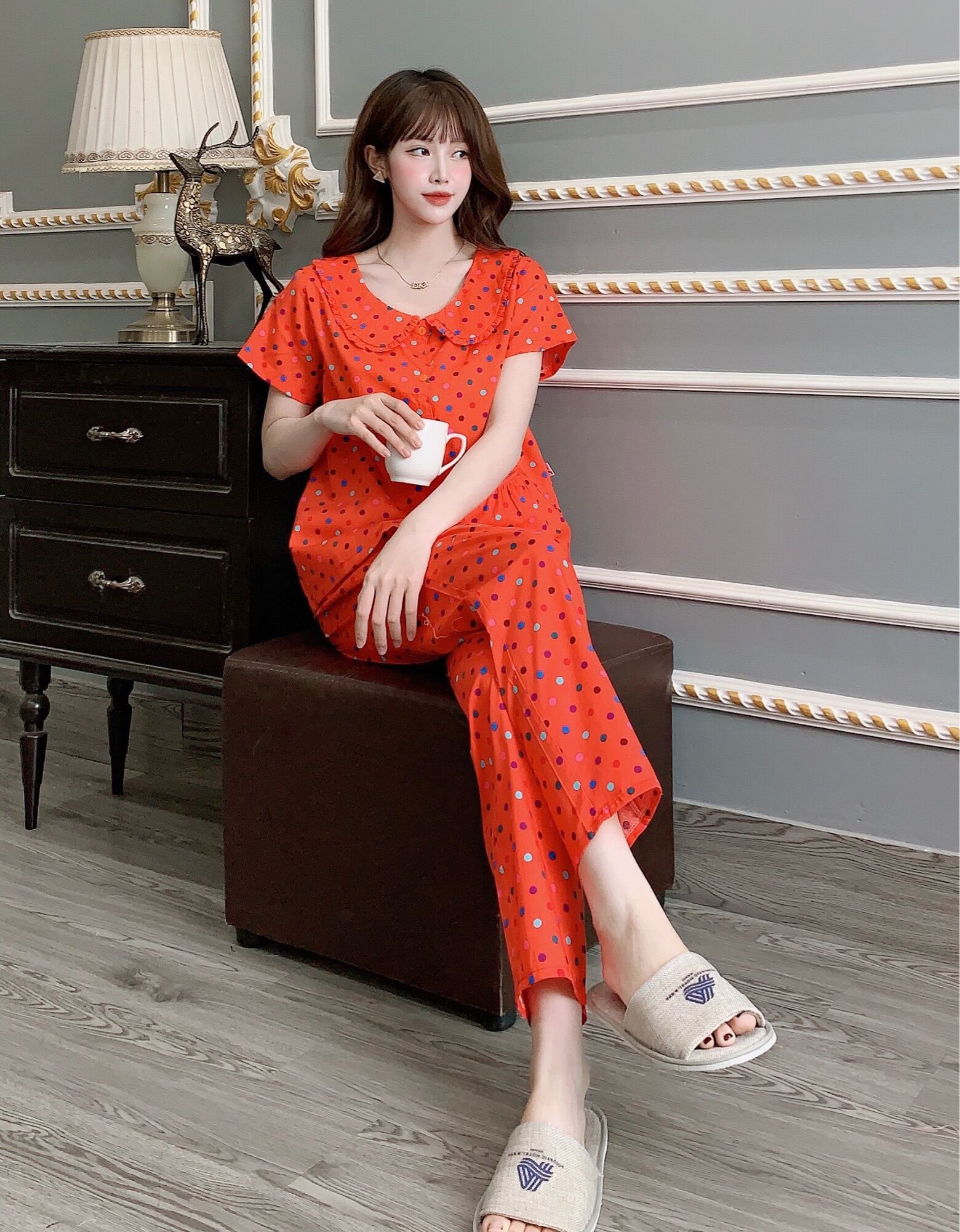 Đồ bộ xinh chất thô mềm mát