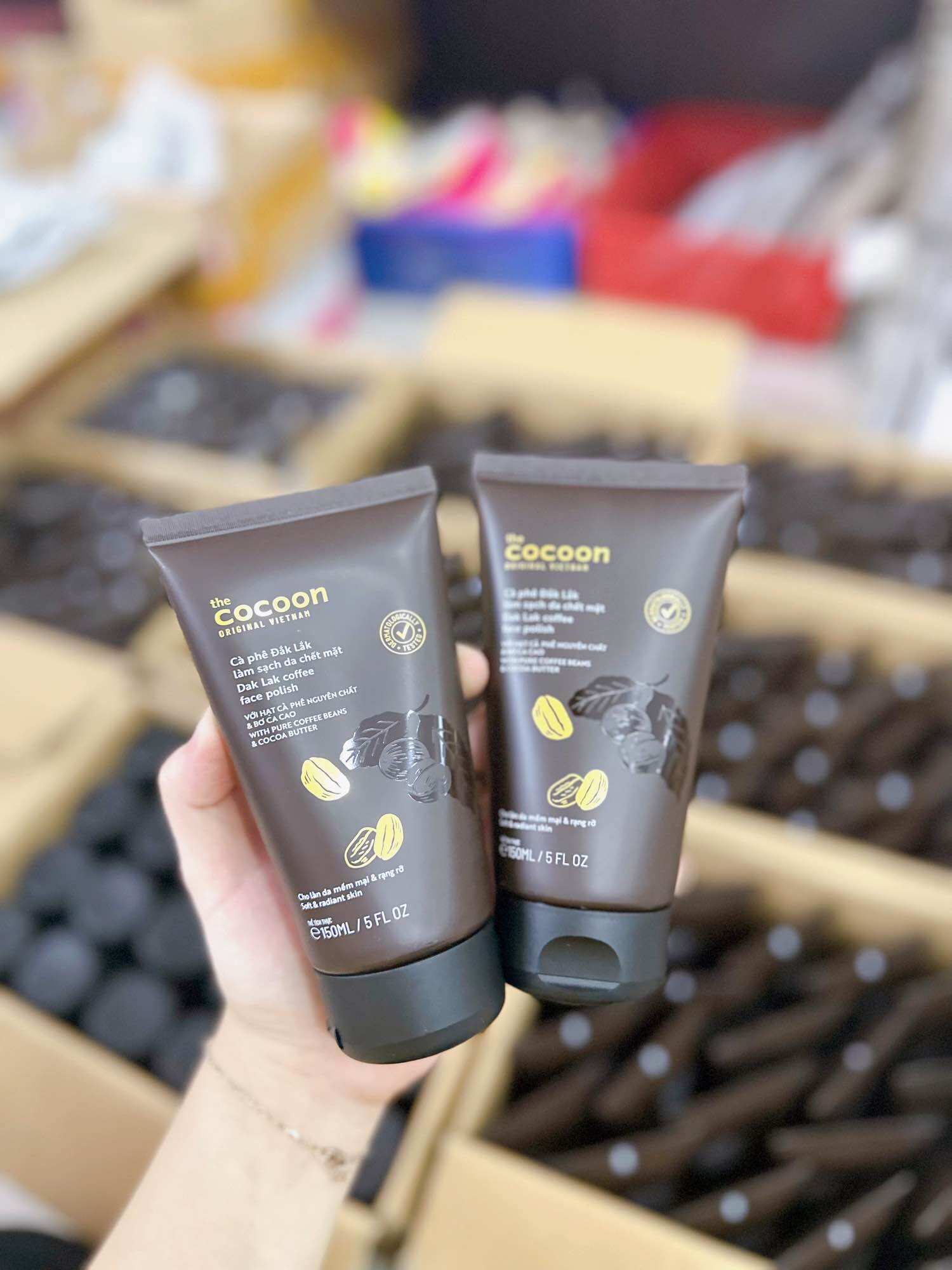 Cà phê tẩy da chết da mặt cocoon 150ml