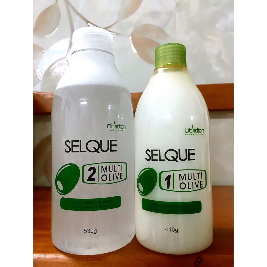 Thuốc uốn tóc Olive ( uốn lạnh ) Selque Obsidian cao cấp 410g/530g