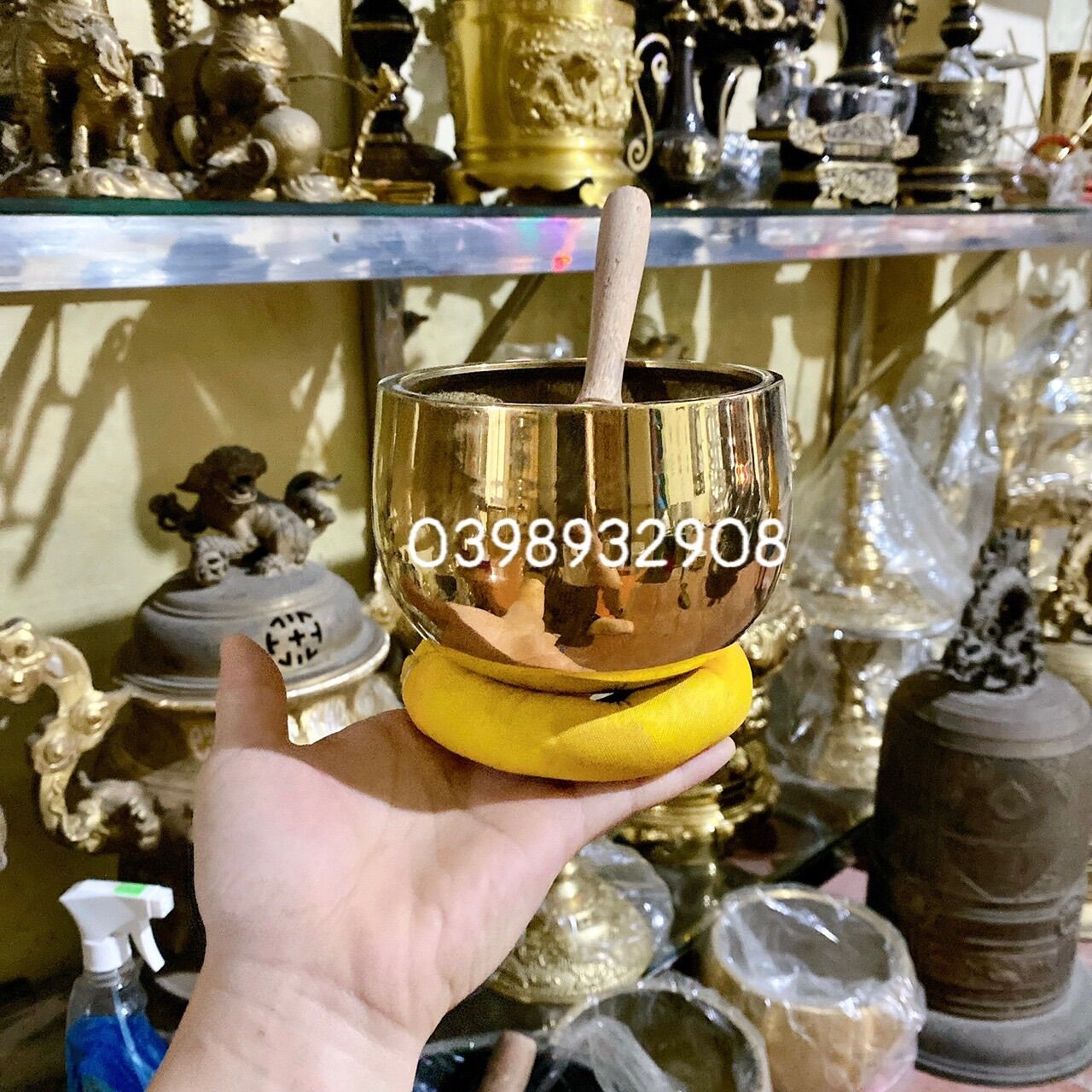 CHUÔNG BÁT 11 x 9 CM CHẤT LIỆU BẰNG ĐỒNG
