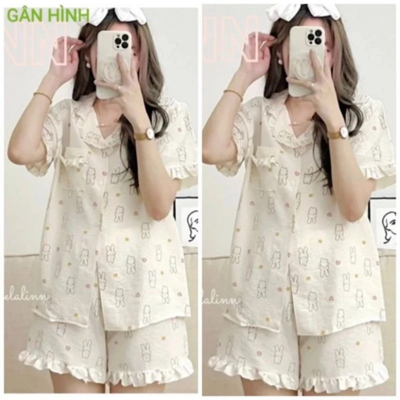 sét bộ đùi pyjama gân hình .