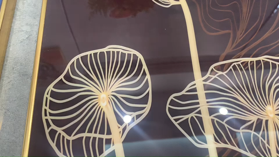 Tranh hoa sen tráng gương decor phòng trà không gian tĩnh lặng mẫu mới hot nhất hiện nay giá tại xưởng miễn trung gian