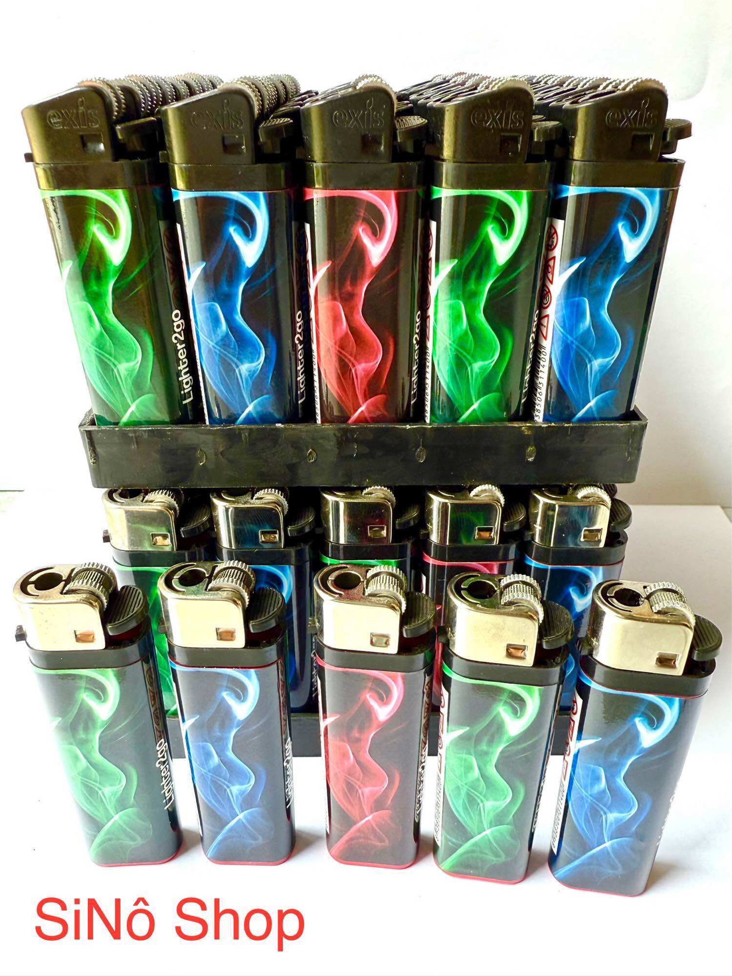 Combo 50 cái bật lửa hộp quẹt chất lượng decal 3 màu ánh dương đẹp rẽ chưa từng có tại Việt Nam Hà