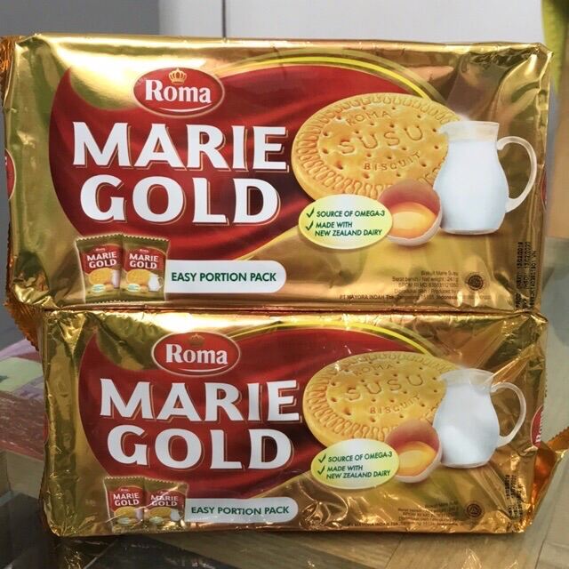 Bánh quy sữa Roma Marie Gold 240g  12 gói x 20g