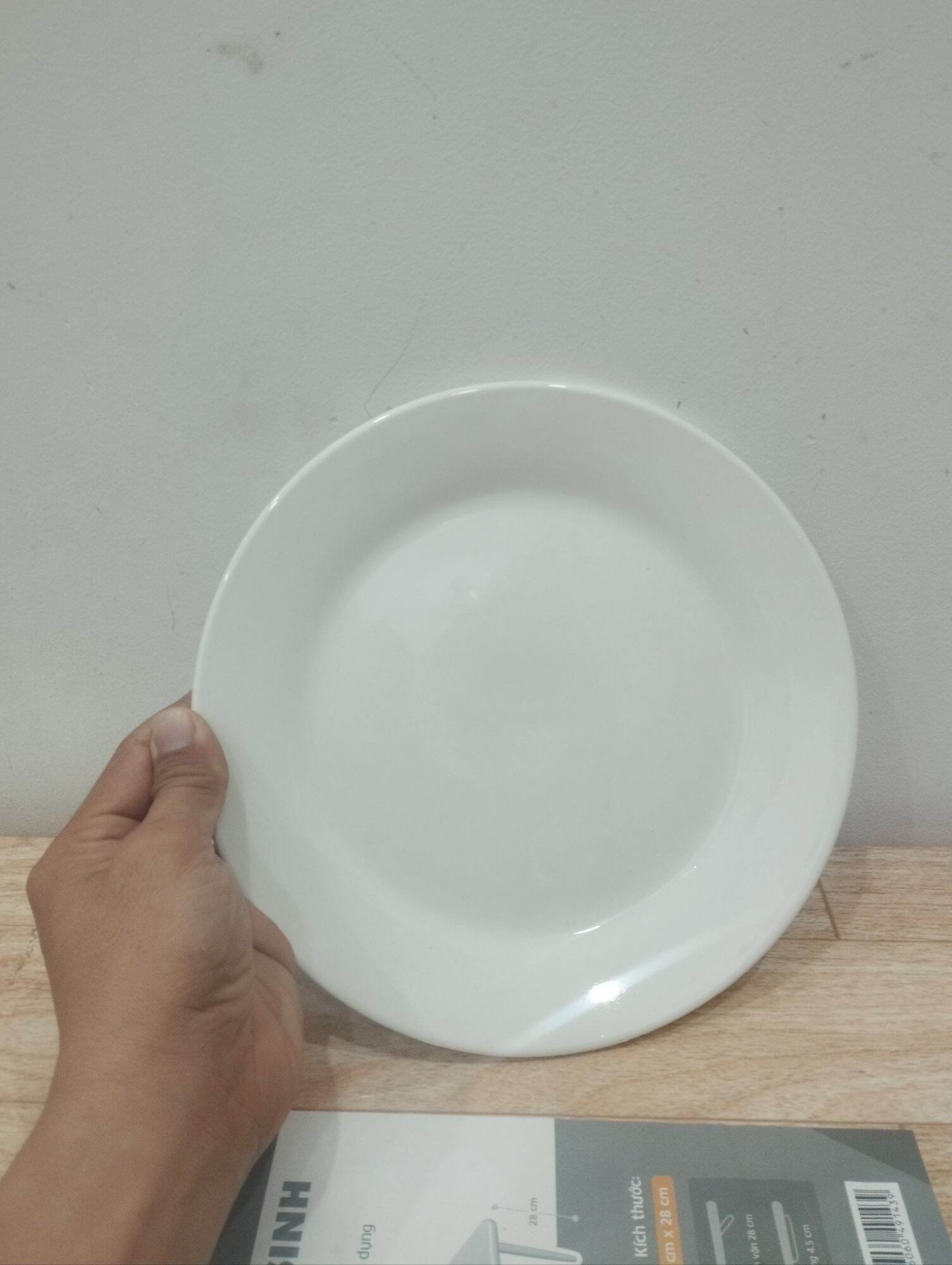 Dĩa sứ tròn ngấn hoa văn men xanh 15cm / 18cm / 20cm