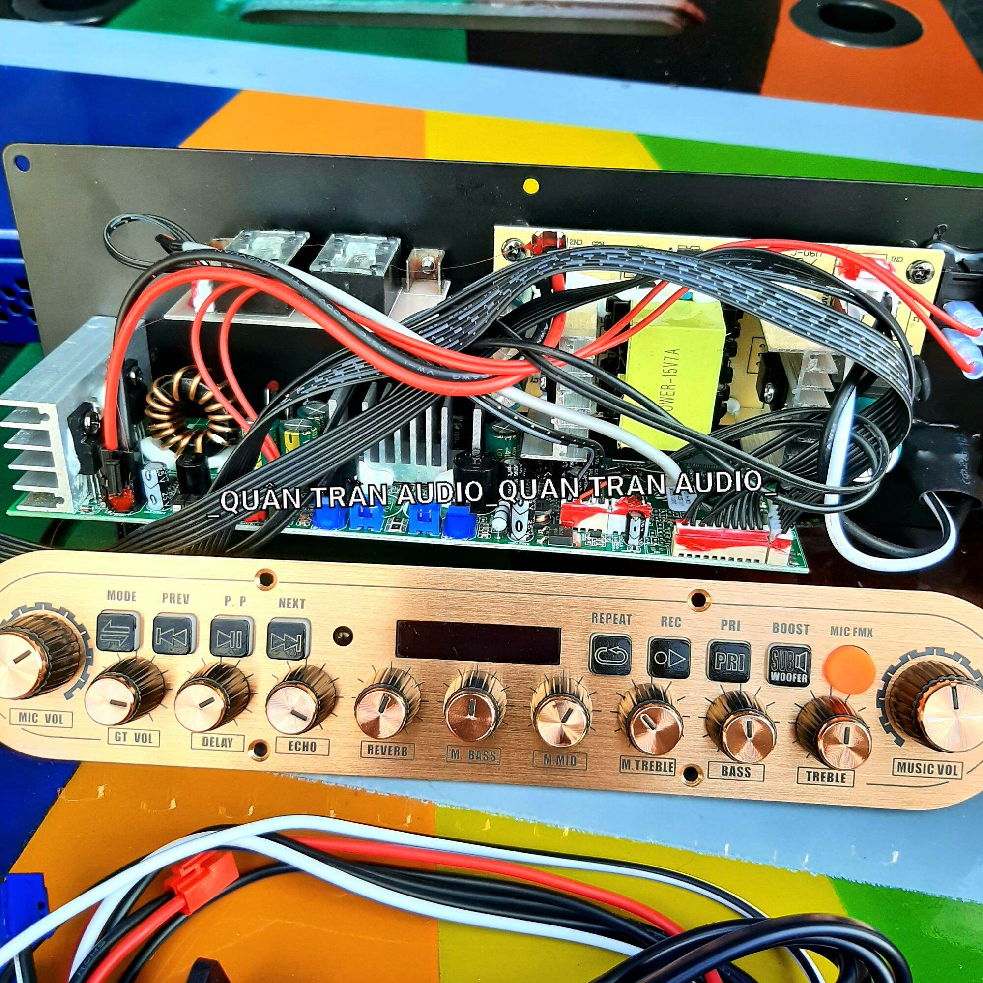 Mạch loa kéo xách tay k10 chống hú mới_100w 2 kênh có reverb