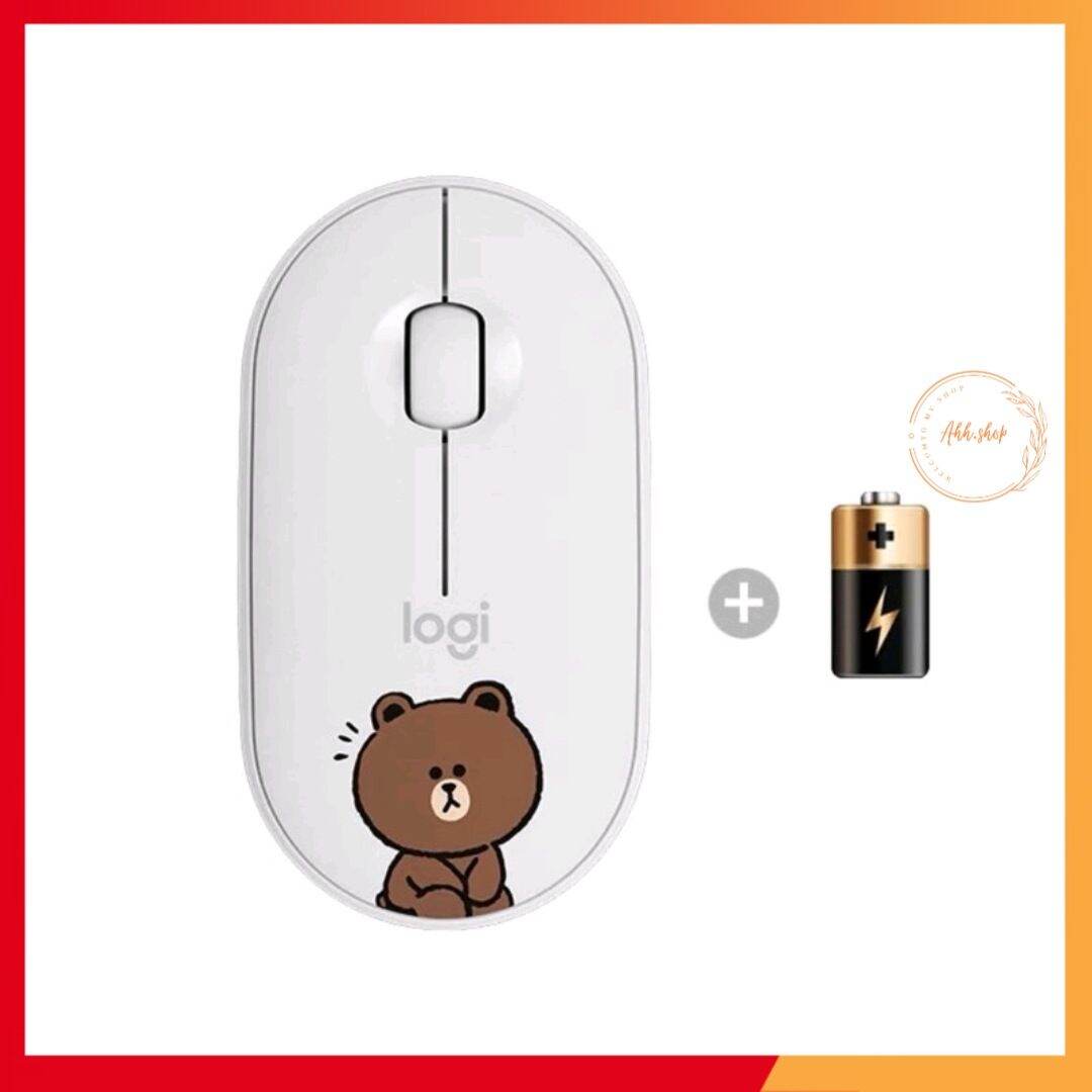 Chuột không dây Bluetooth Logitech Pebble M350 - Line Friends Series