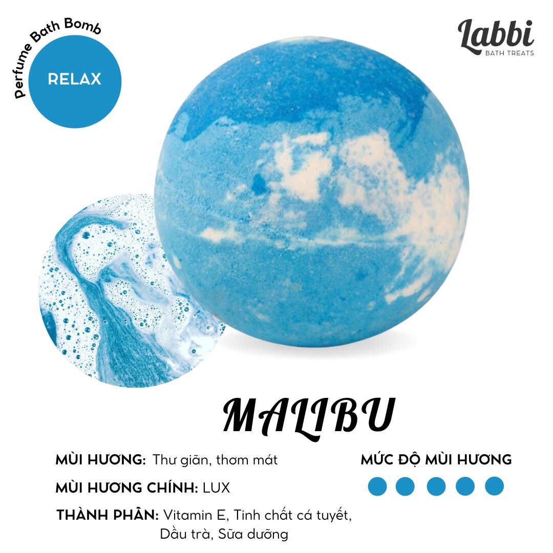 Malibu bath bomb / viên sủi bồn tắm / bom tắm / viên thả bồn tắm / bathbomb