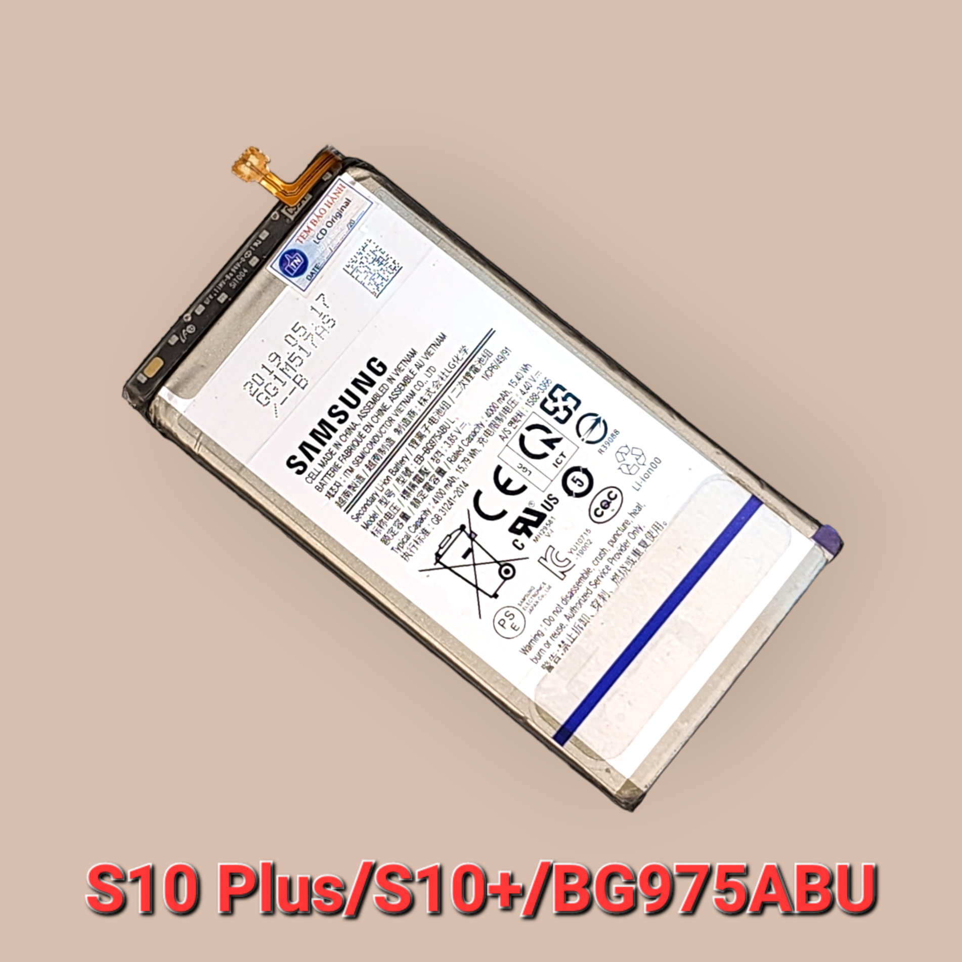 Pin sam sung s10 plus/bg975abu zin hãng