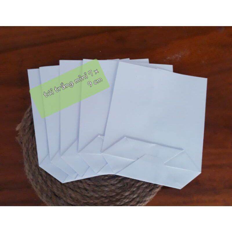 Combo 100 túi giấy trắng mini 7 x 9 cm