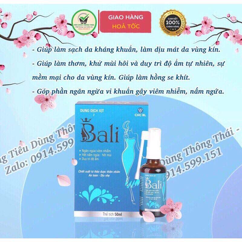 Xịt phụ khoa Bali - Giải pháp phòng ngừa viêm nhiễm( 50ML)