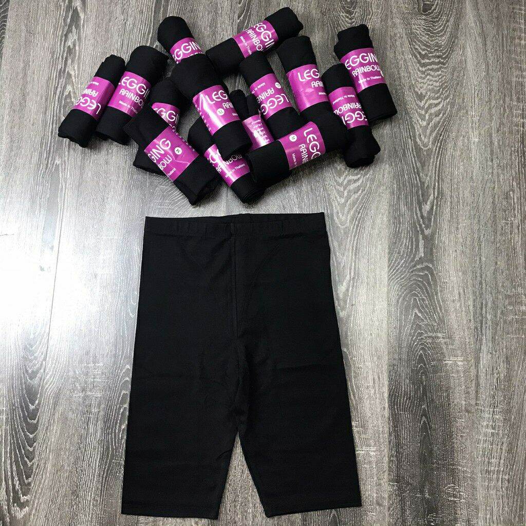 Quần legging ngố cạp chun