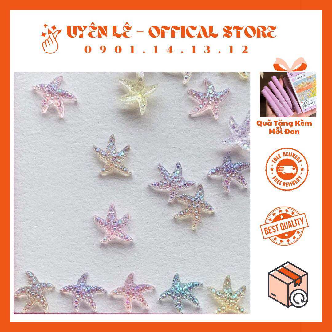 CHARM SAO BIỂN MIX MÀU GẮN NAIL ( SET 10 CÁI )