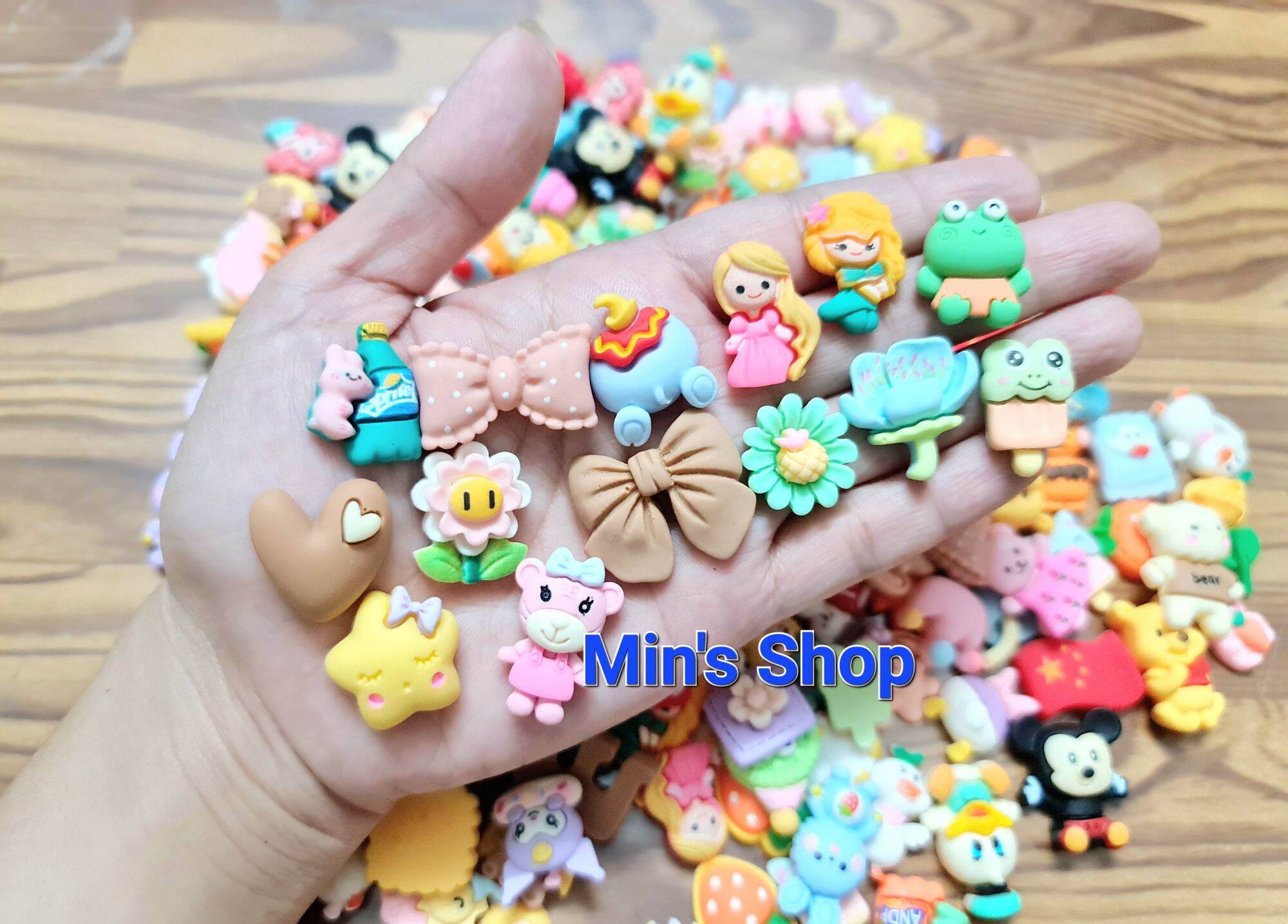Set 50-100 charm/center dán ốp lưng, slime ,làm kẹp tóc