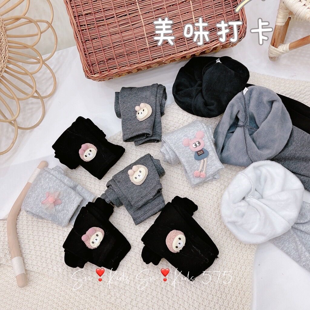 Quần legging lót lông siêu ấm cho bé