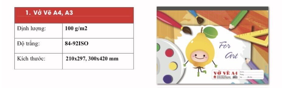 Vở vẽ A4 lò xo Hải tiến
