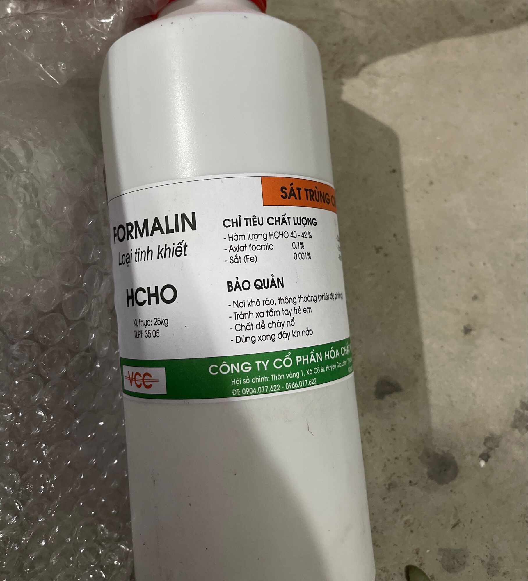Sát trùng chuồng trại phóc môn, Formol (Formalin) 1 lít