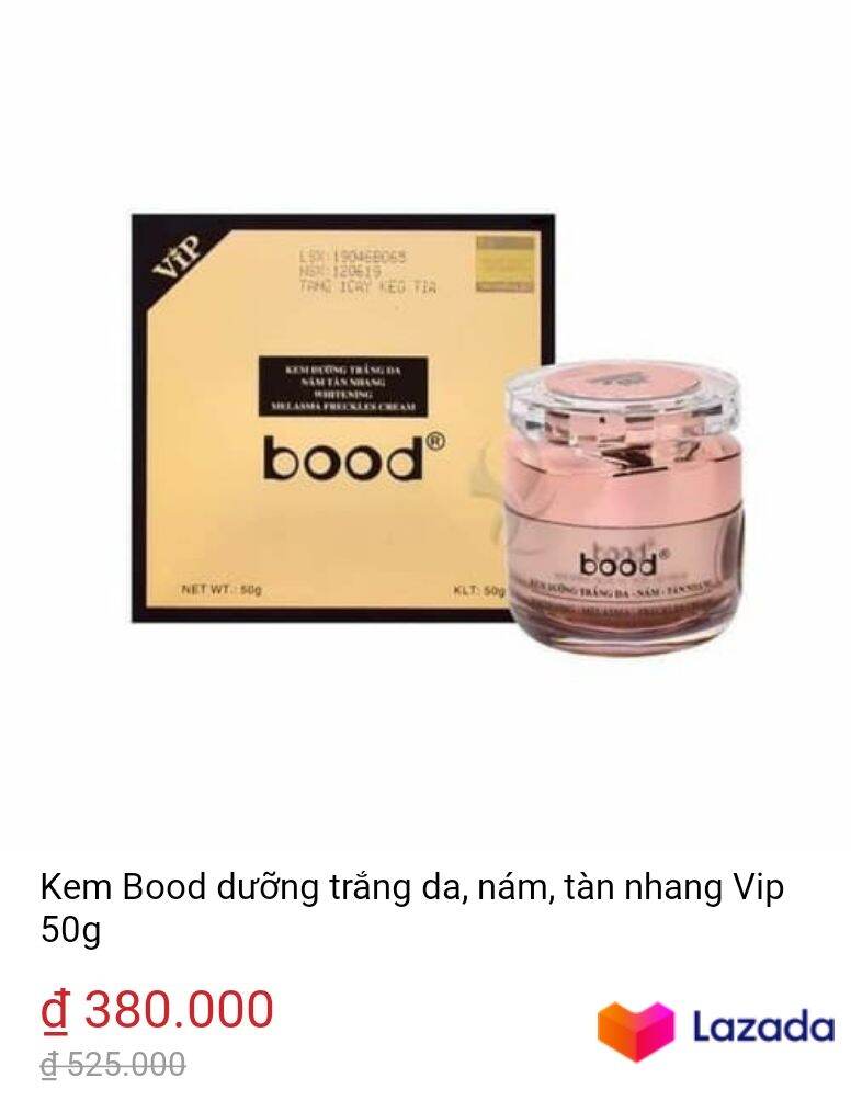 Kem Dưỡng Trắng Da Nám Tàn Nhang Vip 50G