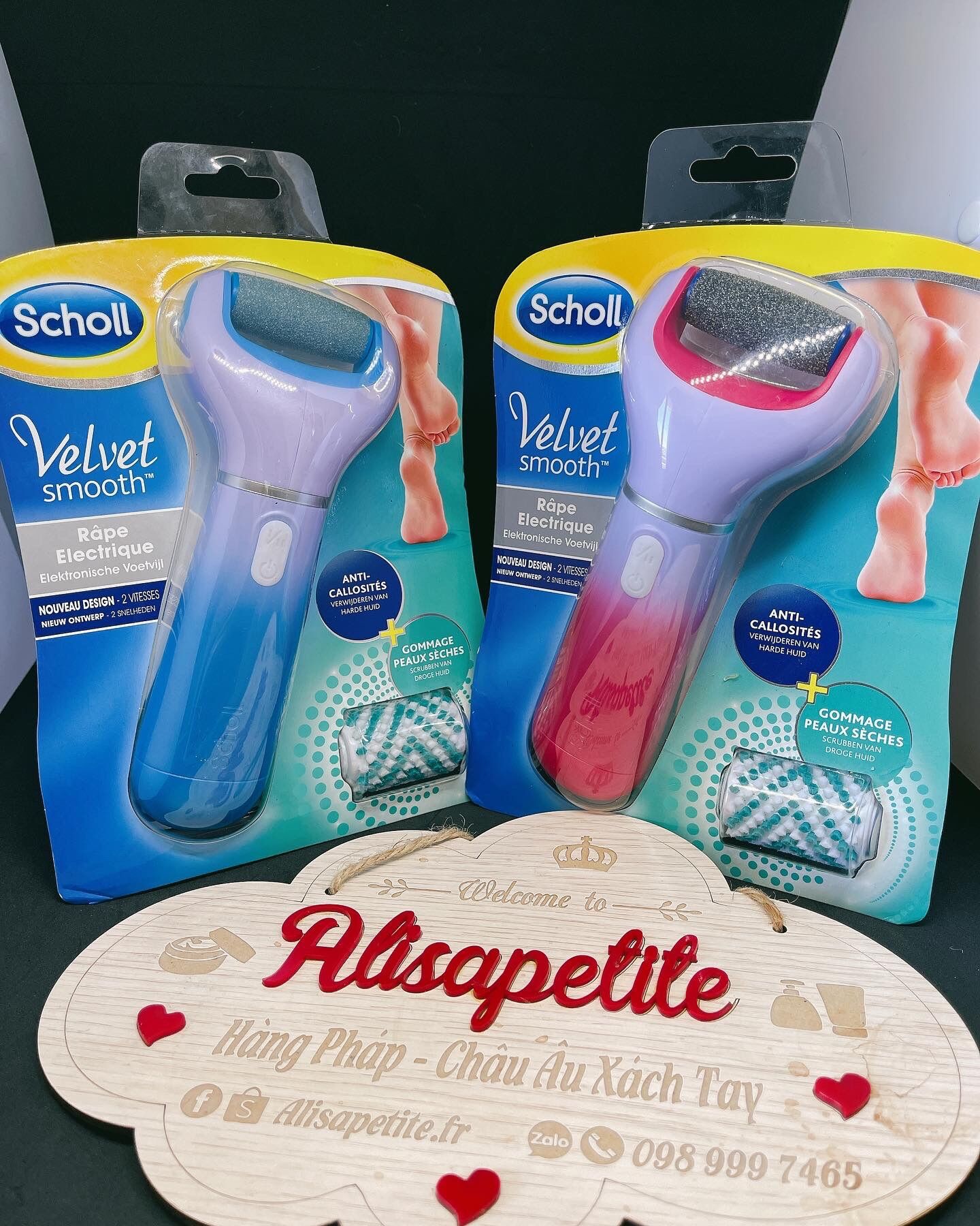 Máy chà gót chân tẩy tế bào chết scholl velvet smooth - hàng pháp