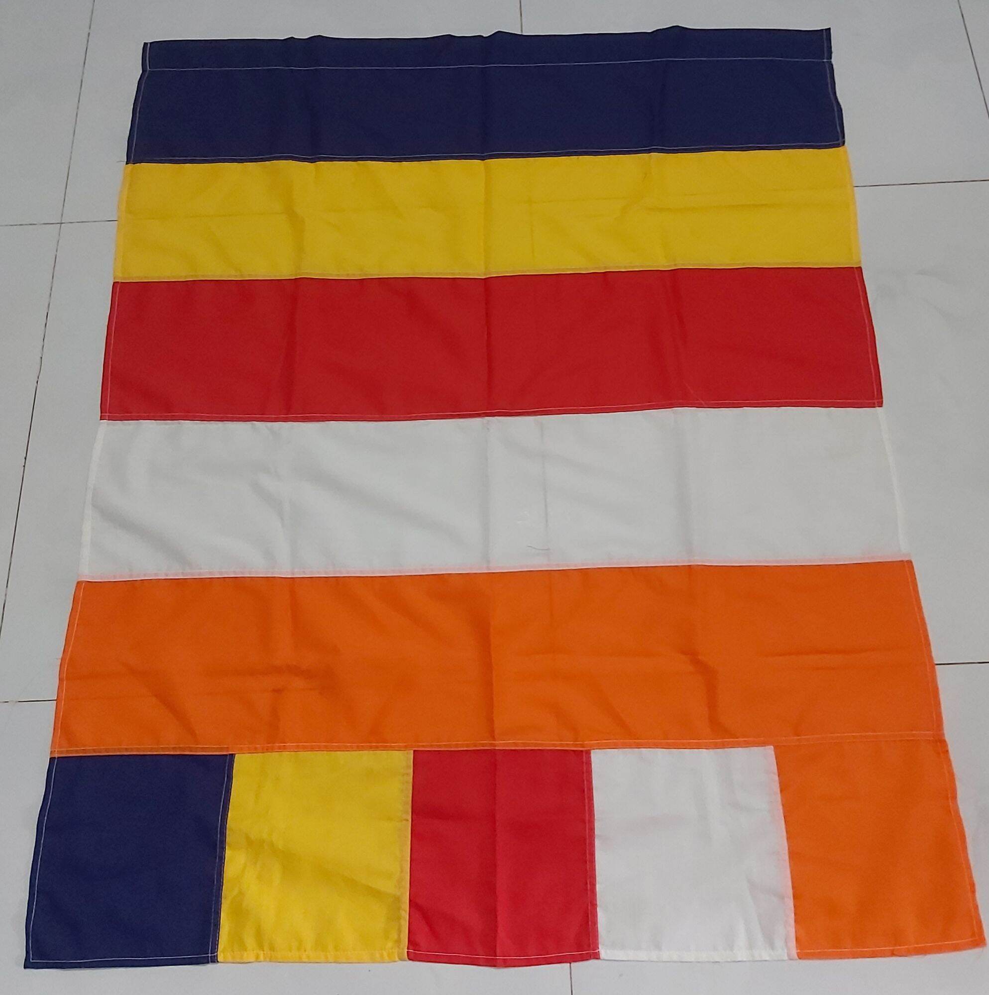Cờ Phật giáo size 80x120 ( vải Kate)