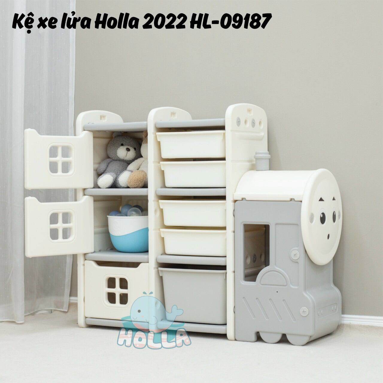 [HCM] Kệ đồ chơi xe lửa cho bé Holla 2022 HL -09187