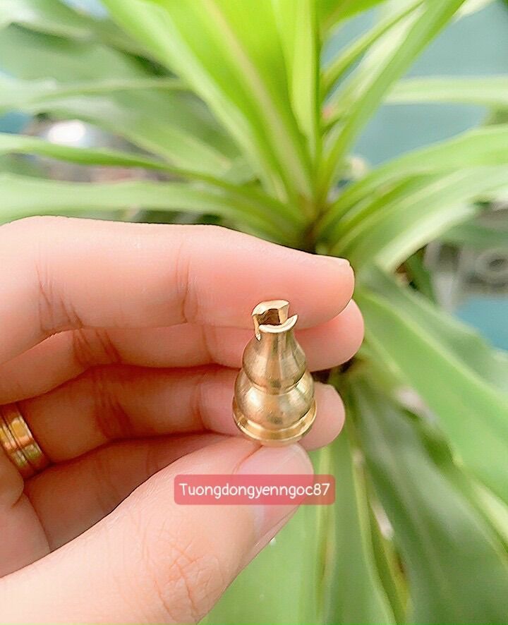 Đế hồ lô đồng cắm nhang mini 2 cm