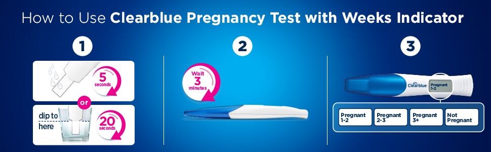 Hộp 2 que thử thai clearblue giúp xác định số tuần thai pregnancy test - ảnh sản phẩm 4