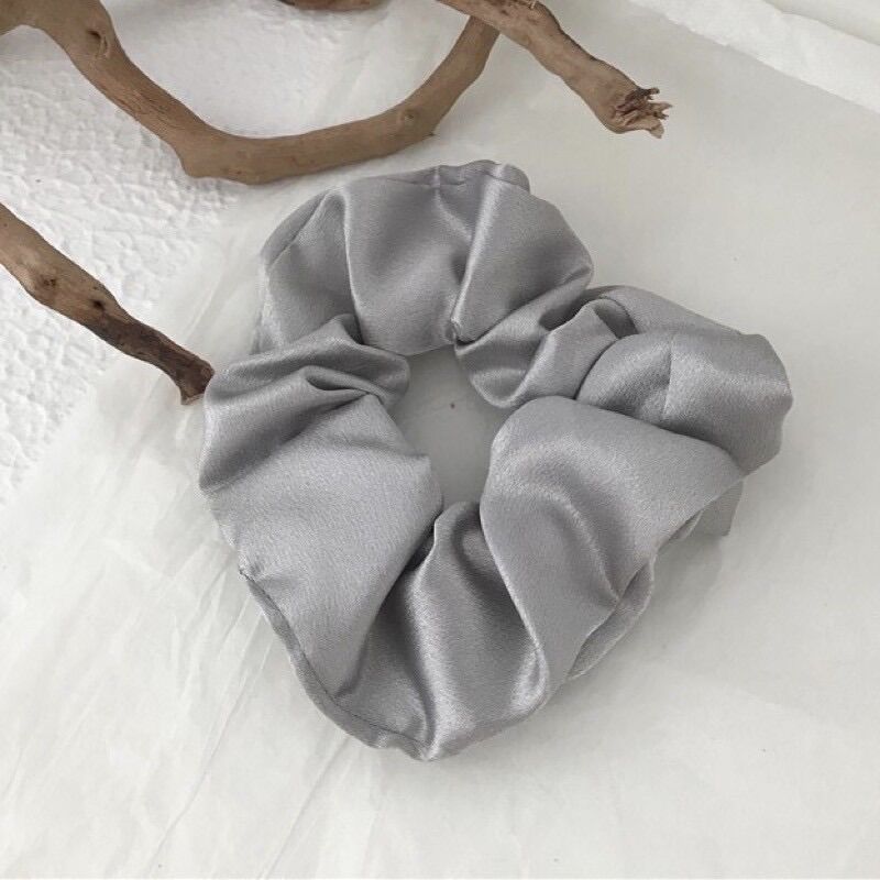 Dây buộc tóc scrunchies lụa xinh xắn nhiều màu