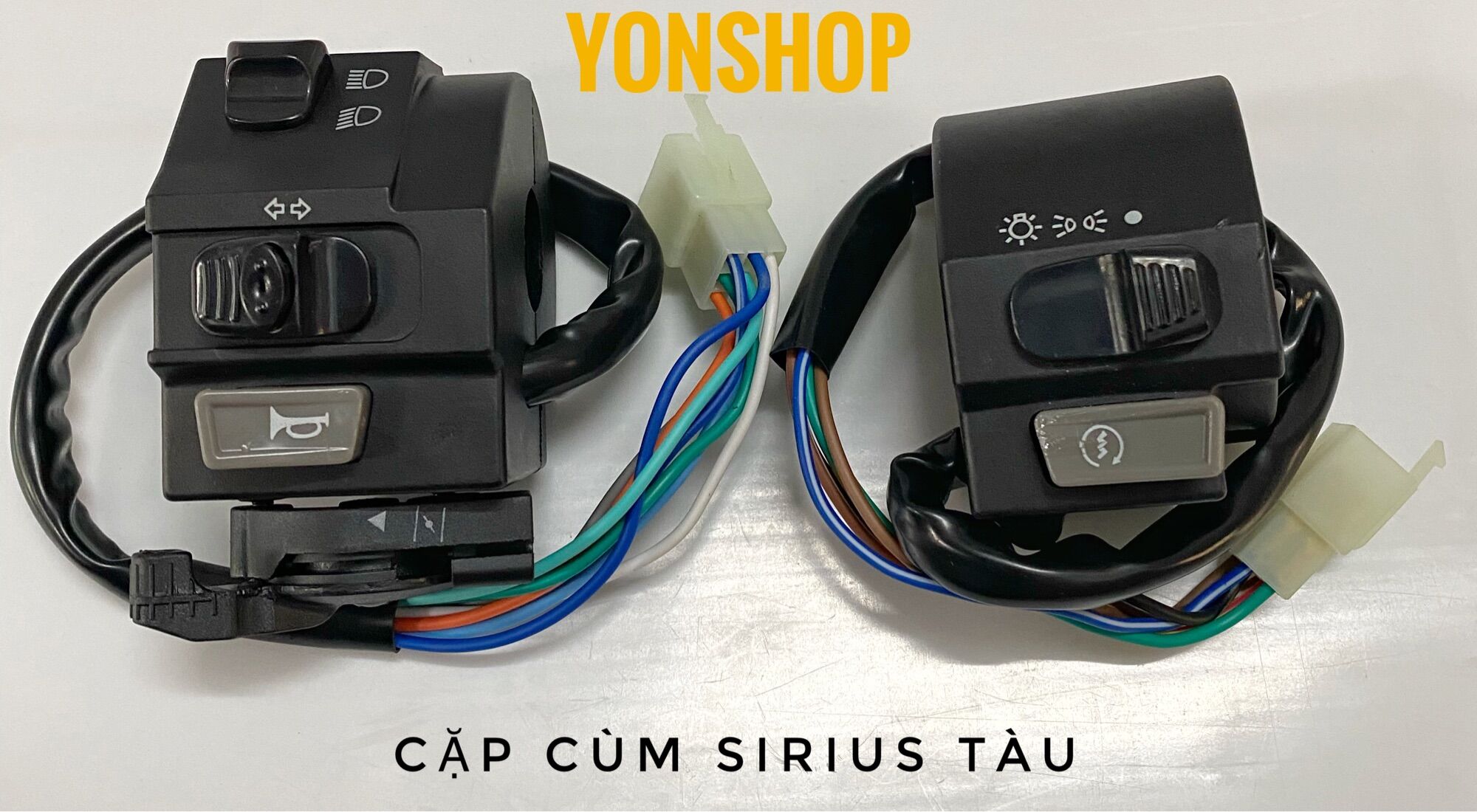 Bộ cùm công tắc cho xe sirius 50cc, sirius tàu hàng cao cấp loại 1
