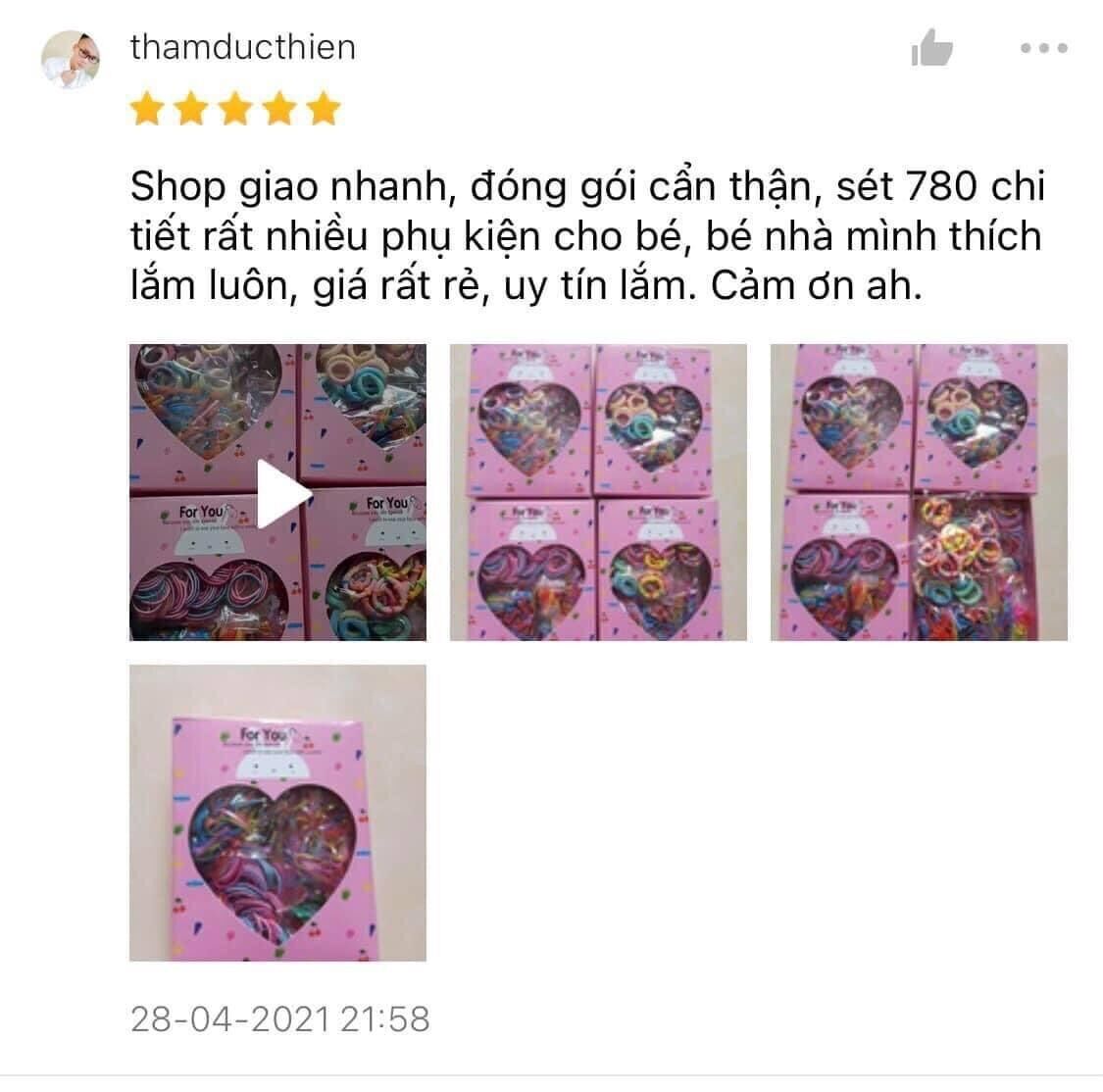 [HCM]Hộp cột tóc 780 chi tiết cho bé thay hồ điệu đà