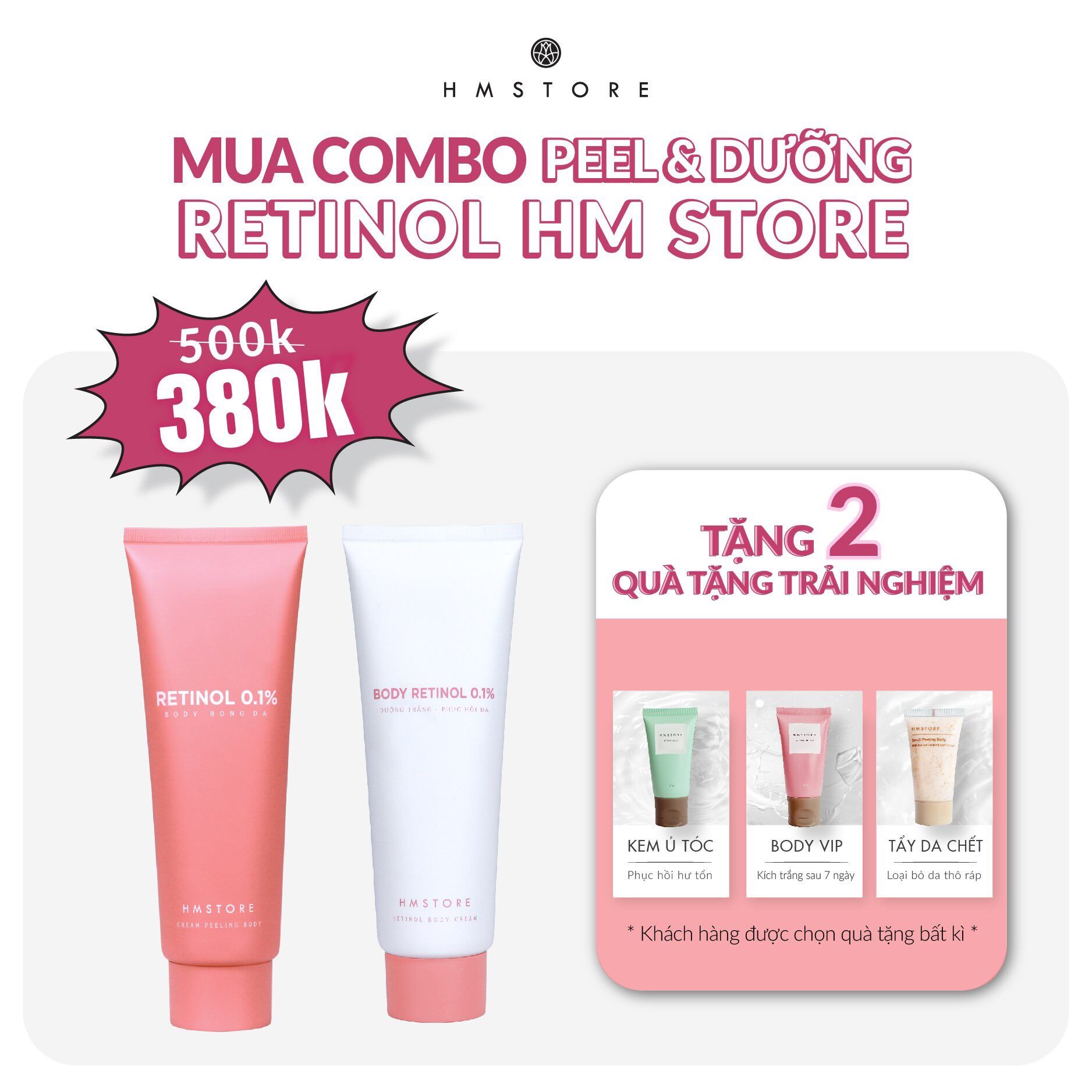 Combo peel da body retinol