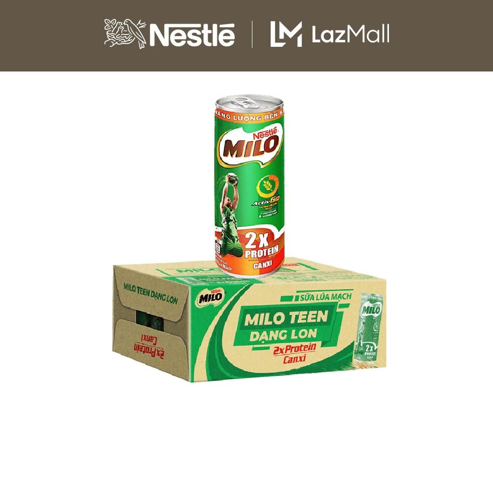 [Nationwide Freeship] Nestlé Barley Milk ®   Milo ®   Cans: 24 Cans X 240 ml (4X6X240Ml)
