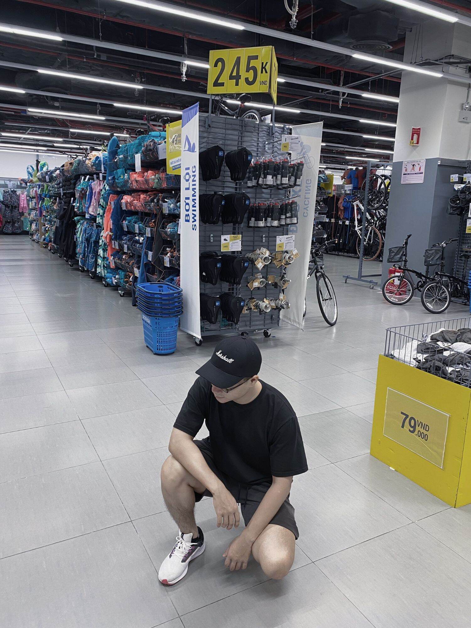 Mũ Marshall Đen, Logo Thêu - Marshall cap