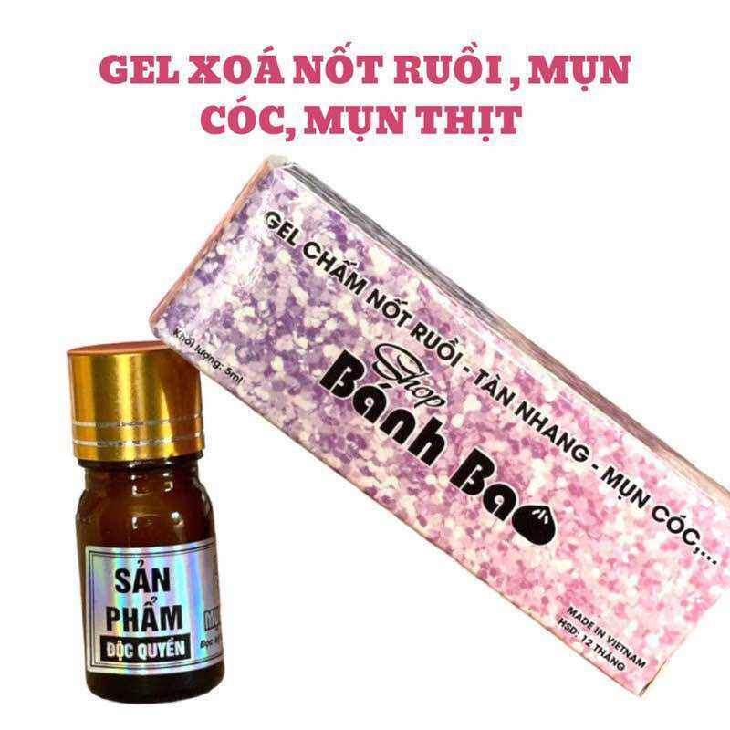Gel Tẩy Nốt Ruồi Mụn Cóc Mụn Thịt Lâu Năm Bánh Bao