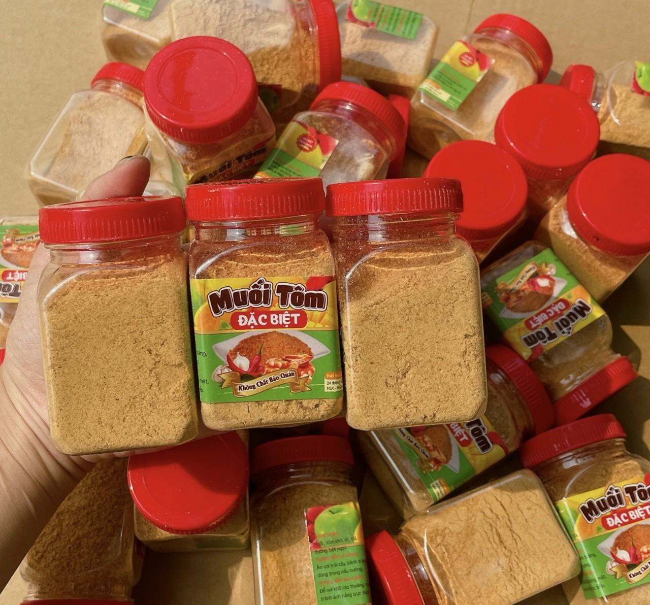 Muối tôm nhuyễn đặc biệt hủ 85gram. Muối tôm đặc biệt, muối tôm xay nhuyễn, muối tôm đặc biệt không chất bảo quản.