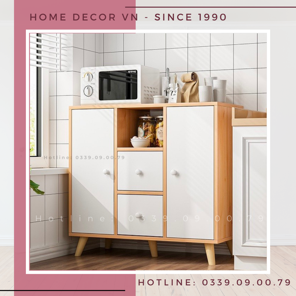 Tủ bếp gỗ thông minh KB22989