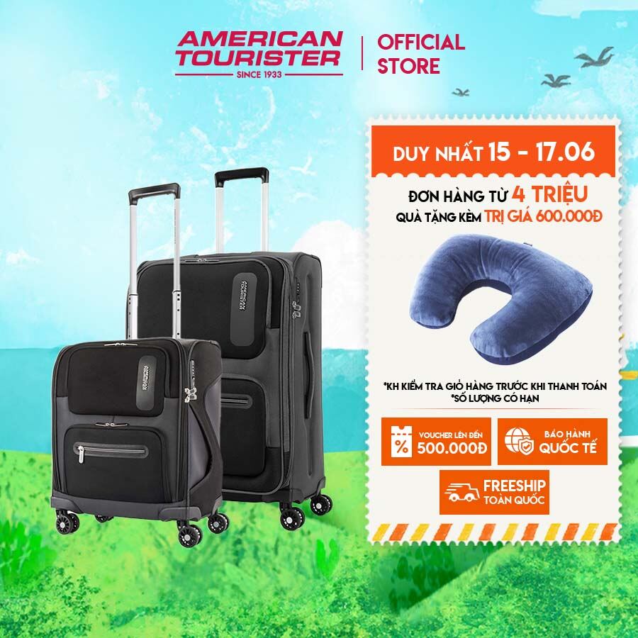 Combo Vali kéo American Tourister Maxwell Spinner TSA
