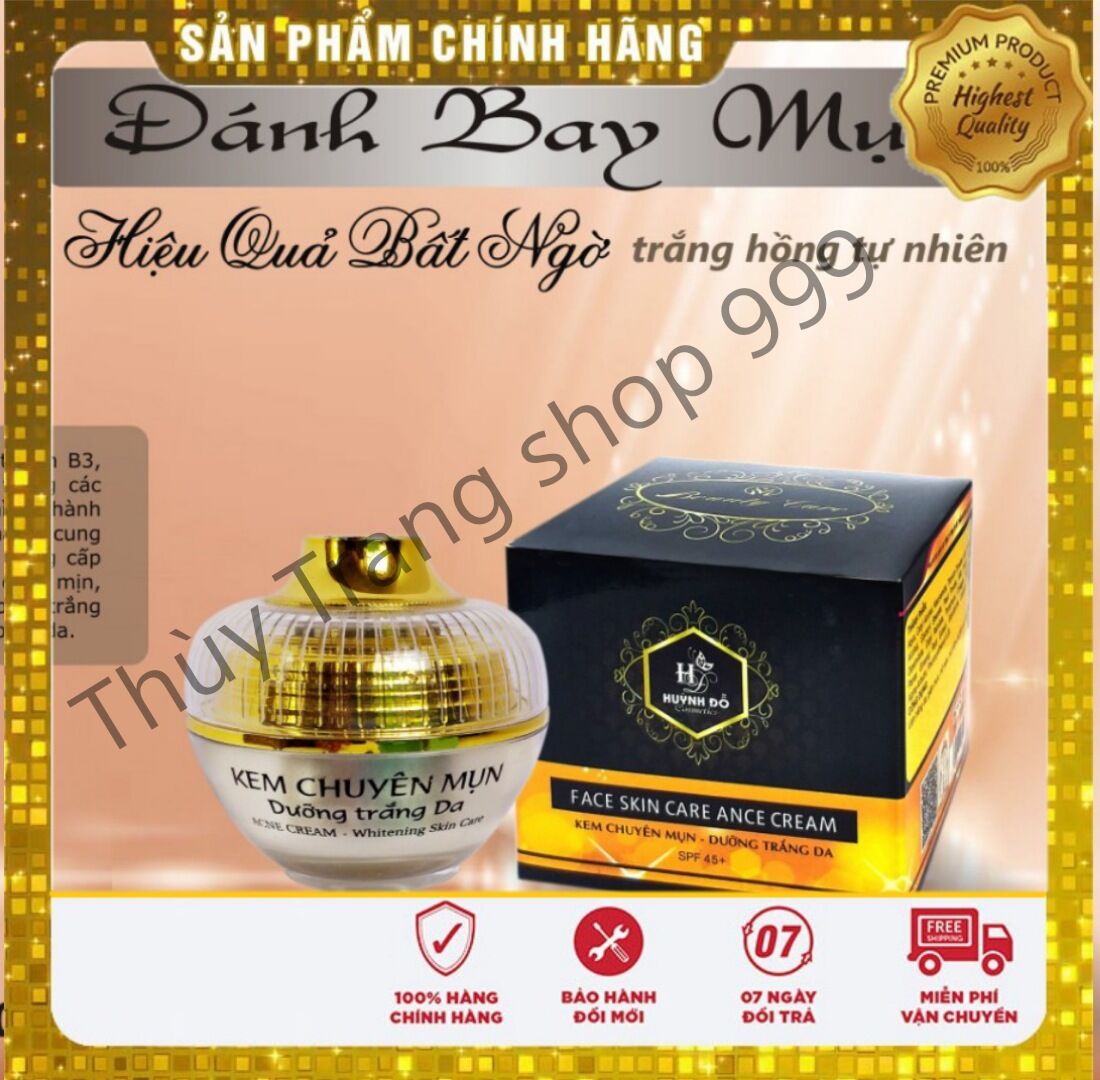 [TẶNG KÈM MẶT NẠ NGỪA MỤN] Kem chuyên mụn Huỳnh Đỗ, sạch mụn thâm, da trắng hồng hào