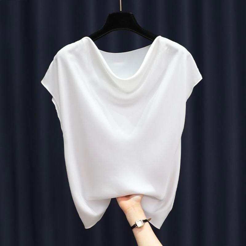 Áo lụa cổ đổ HASCOO chất butai cao cấp ACD