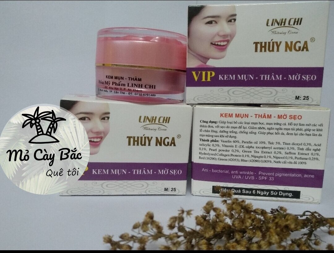kem mụn thâm linh chi thúy nga 9g