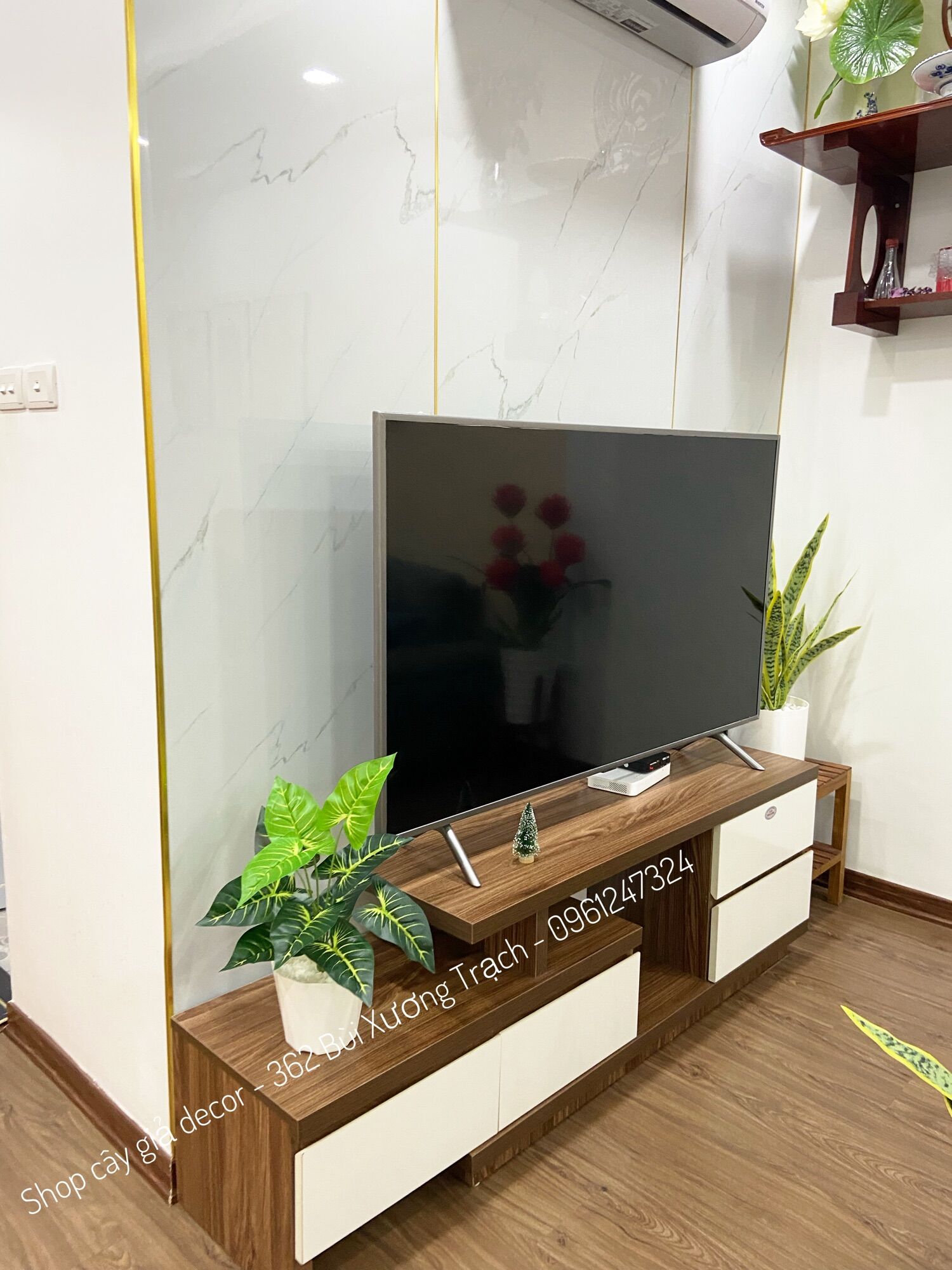 Cây giả - trầu bà sọc 40cm