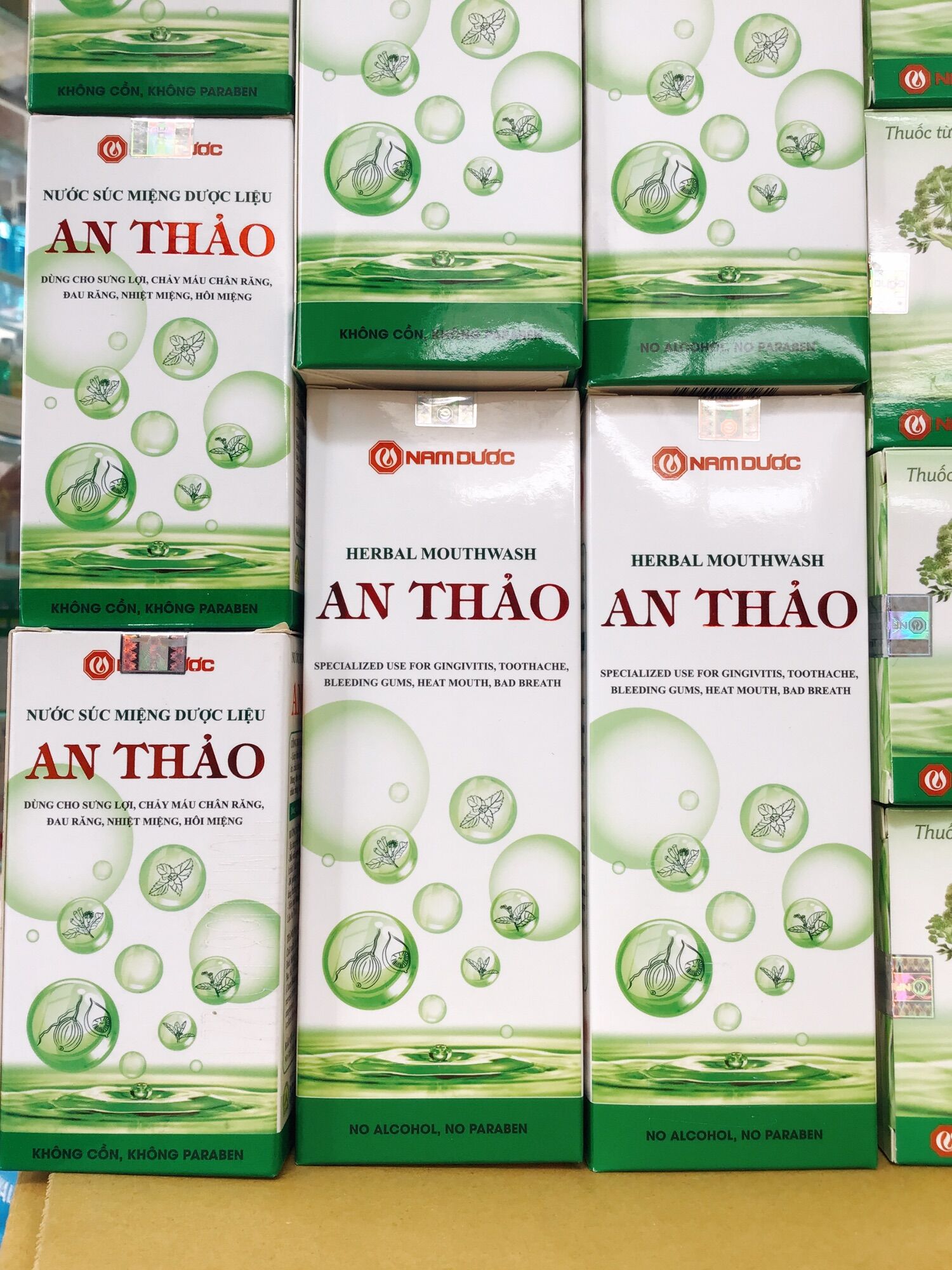 [HCM]Nước súc miệng thảo dược AN THẢO chai 250ml