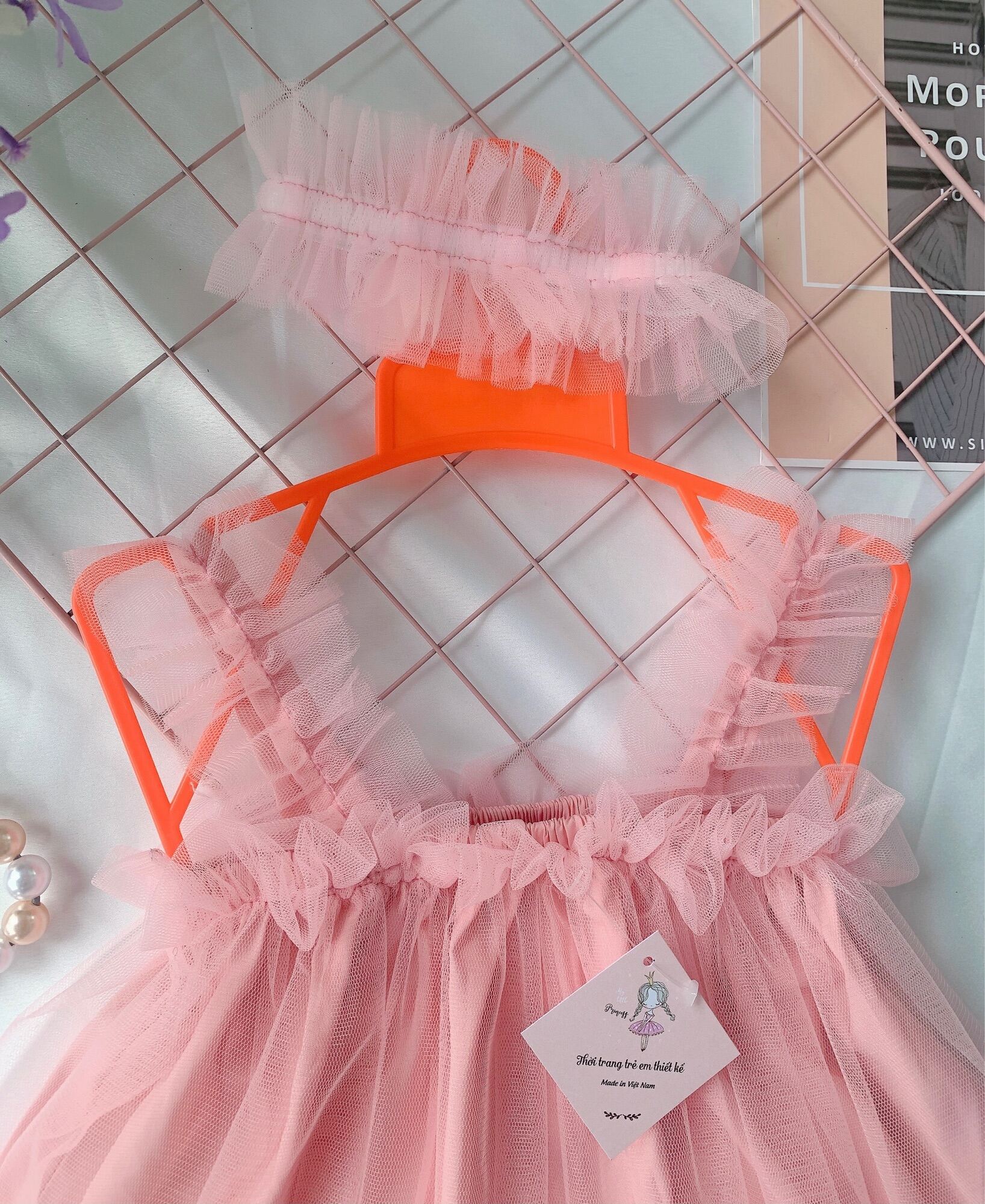Đầm bé gái sơ sinh  MAX      Như Ý House   Đầm 2 dây chất lụa thiết kế cho bé gái váy tutu cho bé  MixASale
